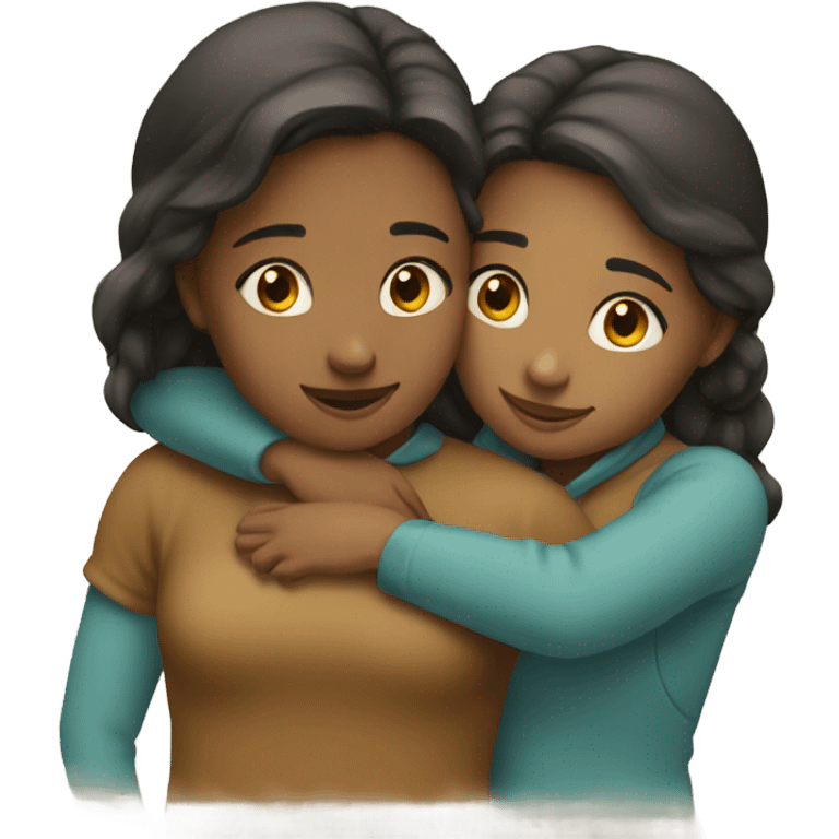 2 girls hugging emoji