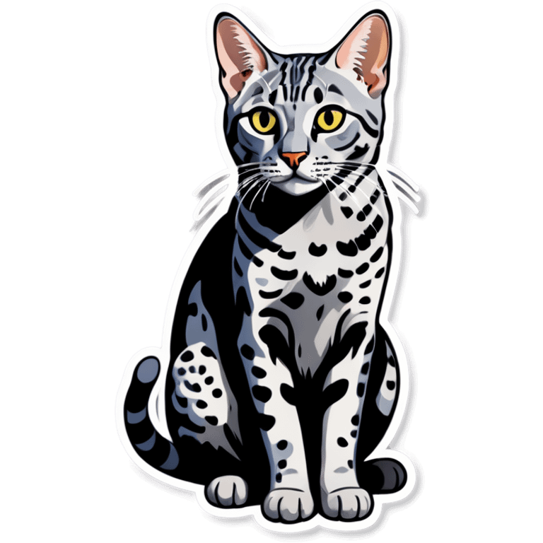 Grey Egyptian Mau emoji