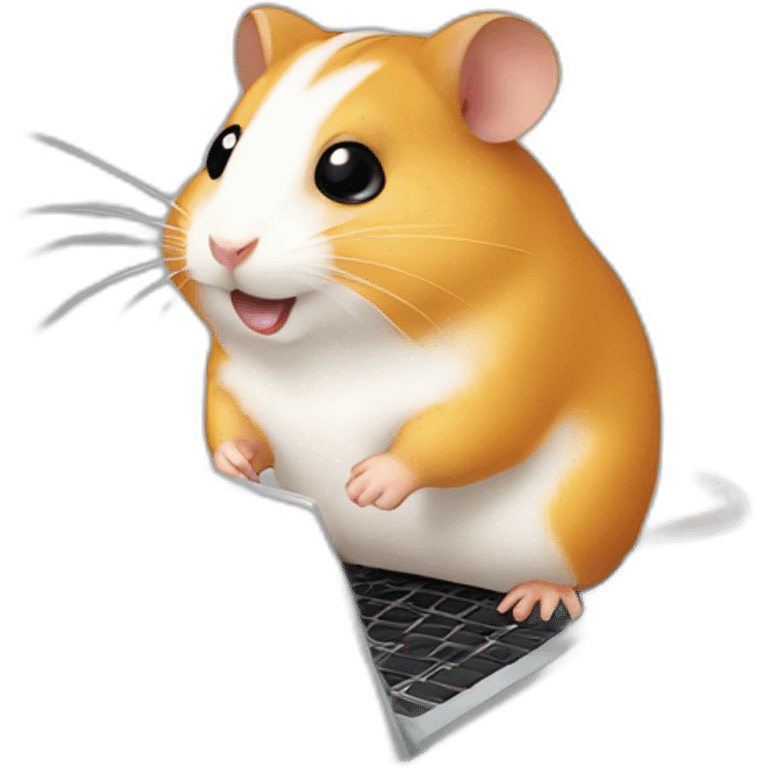 hamster with a laptop emoji