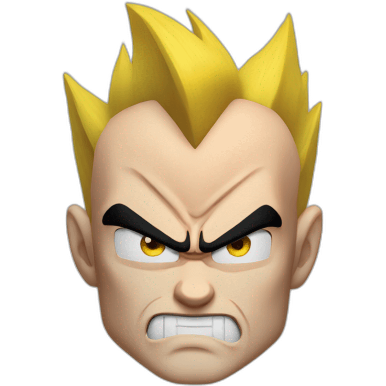 vegeta head angry emoji