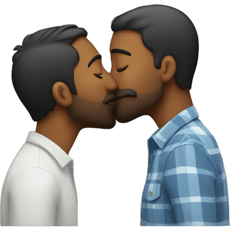 A couple of men kissing emoji