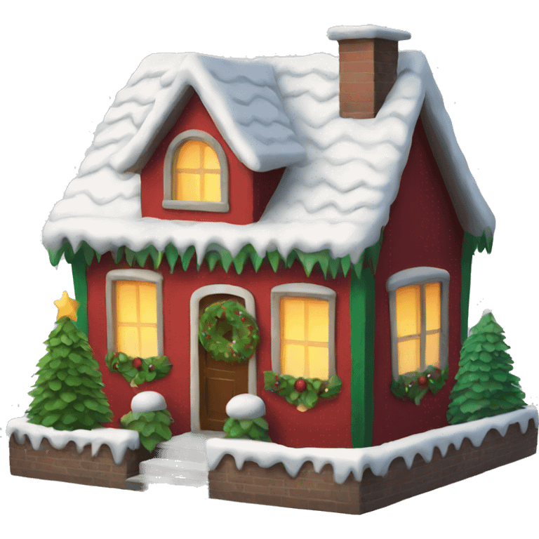 Christmas house emoji