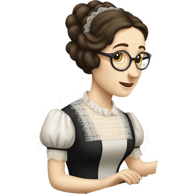 ada lovelace typing on her computer emoji