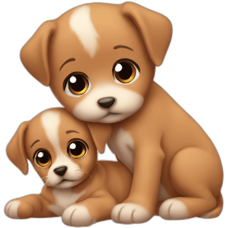 baby and puppy emoji