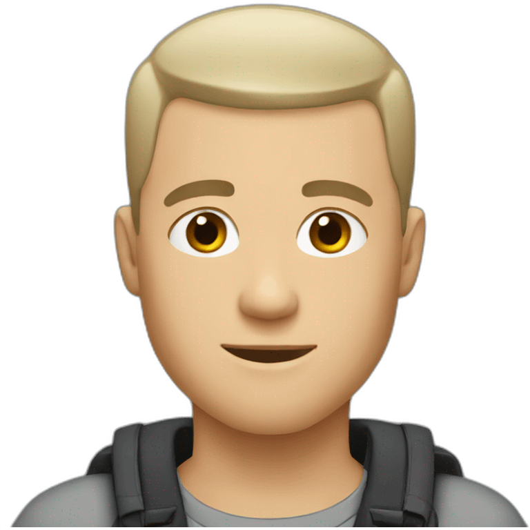 Buzz cut white guy emoji