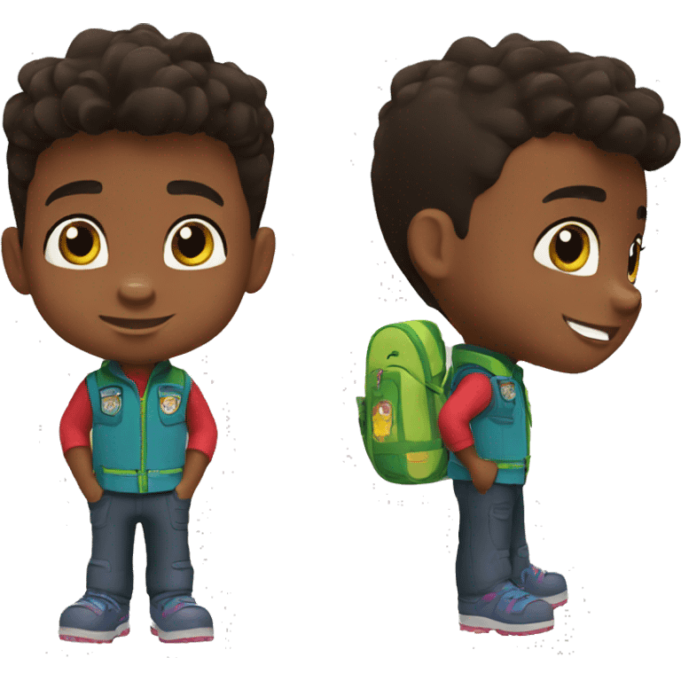  young black boy paw patrol emoji