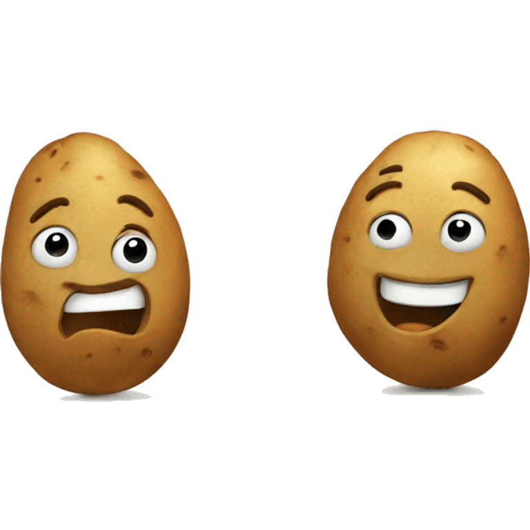 two potato playing  emoji