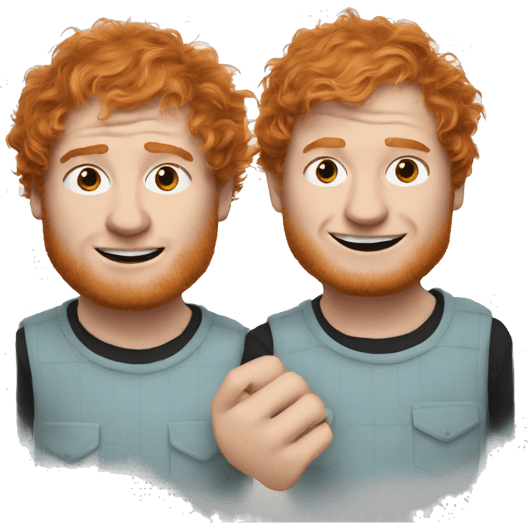 Ed Sheeran with 2 heads emoji