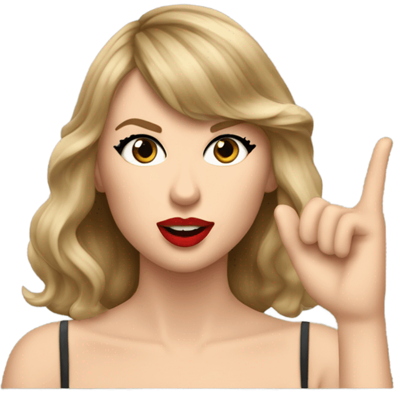 Taylor swift as the shh emoji  emoji