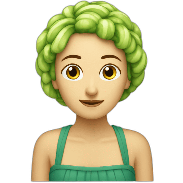 Frau küsst Zucchini intensiv emoji