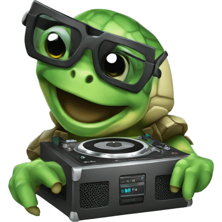 dj turtle emoji