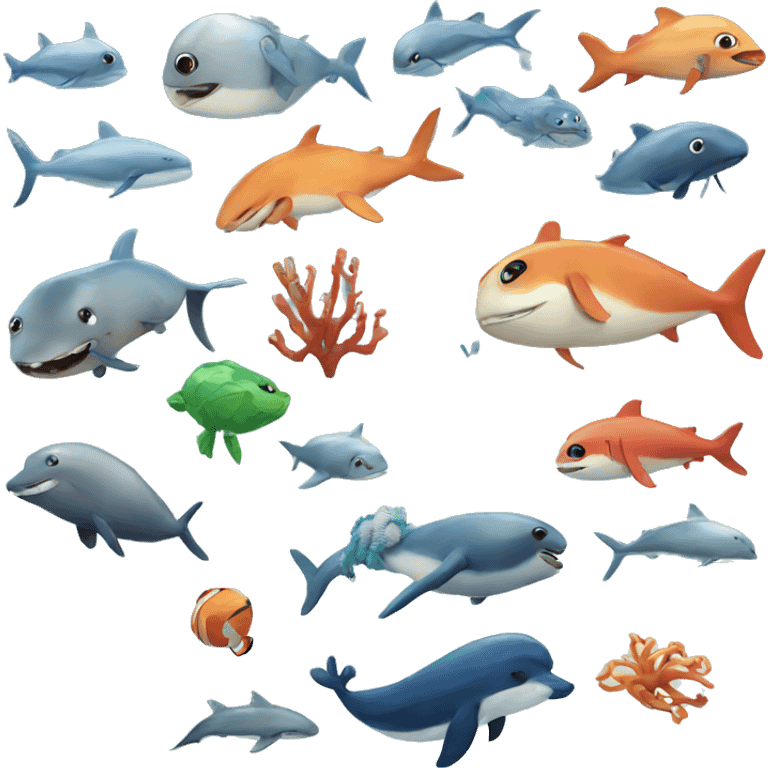 ocean animals  emoji