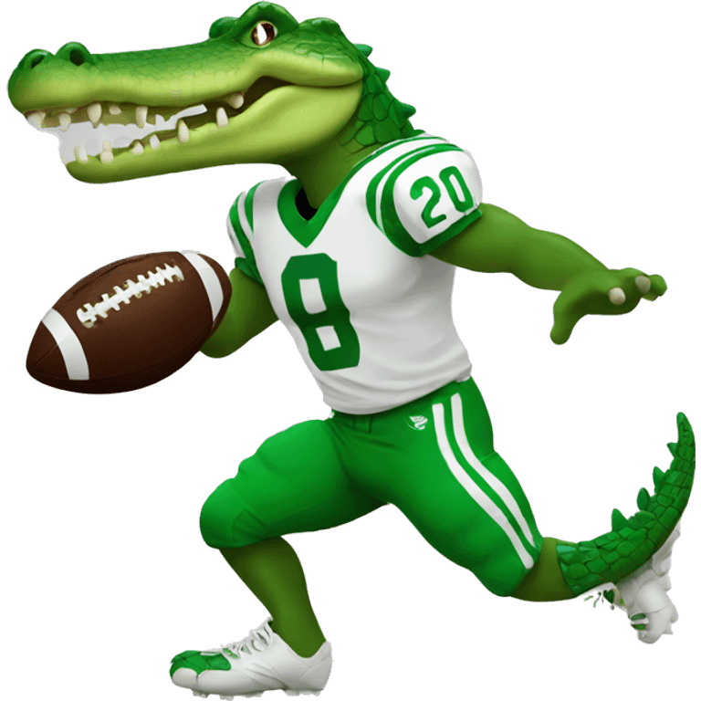 Crocodile play football emoji