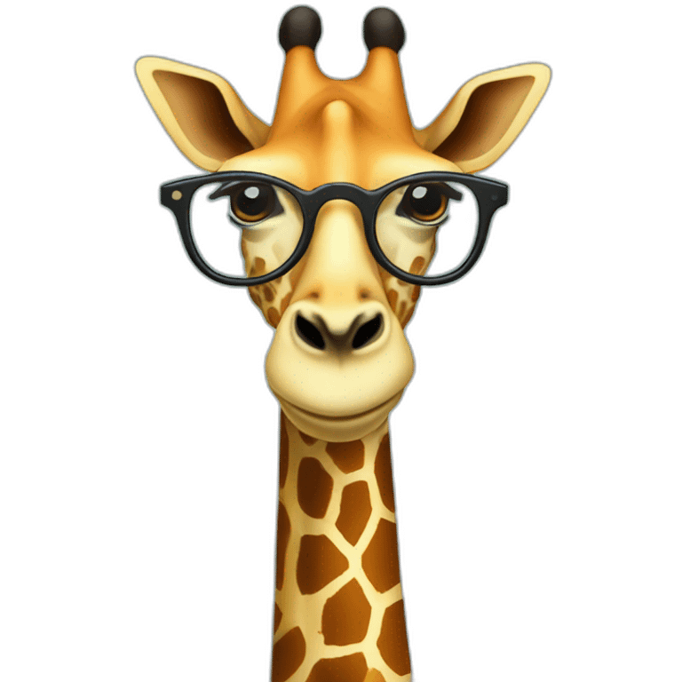 devops giraffe wearing glasses emoji