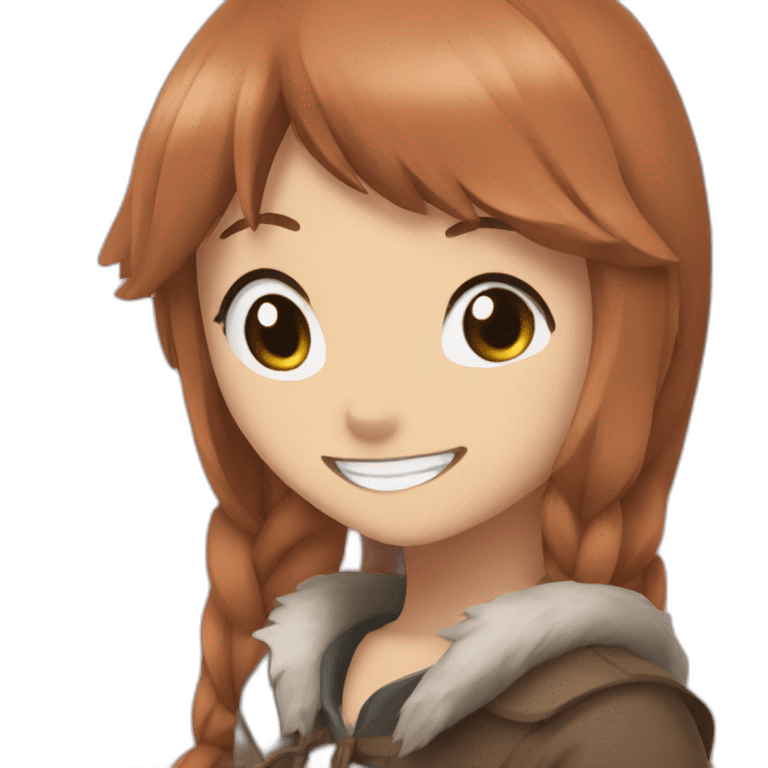 Holo Spice and Wolf smiling emoji