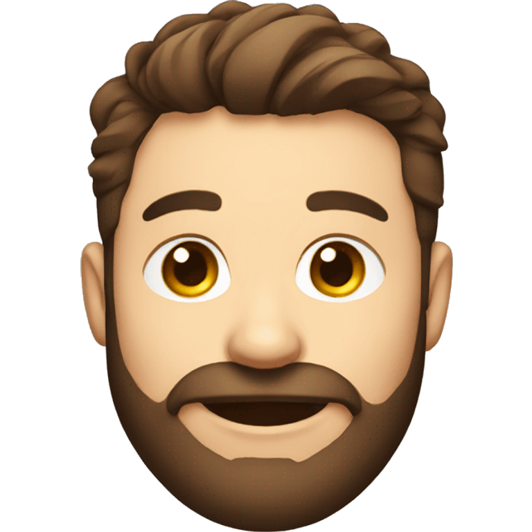 game streamer, short brown hair, brown beard, celebrating emoji