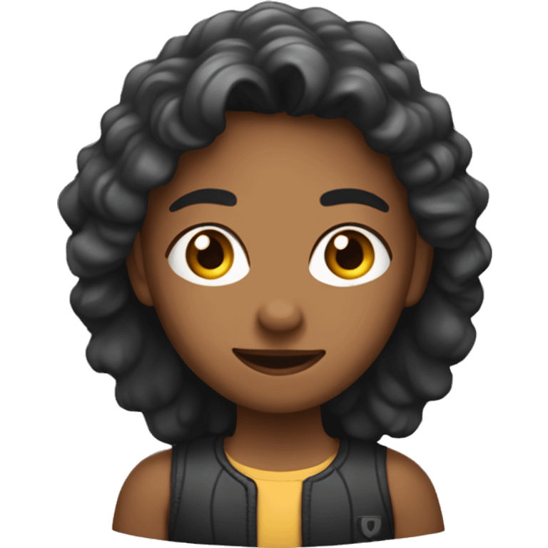 una persona sabia con lenes y el pelo largos emoji