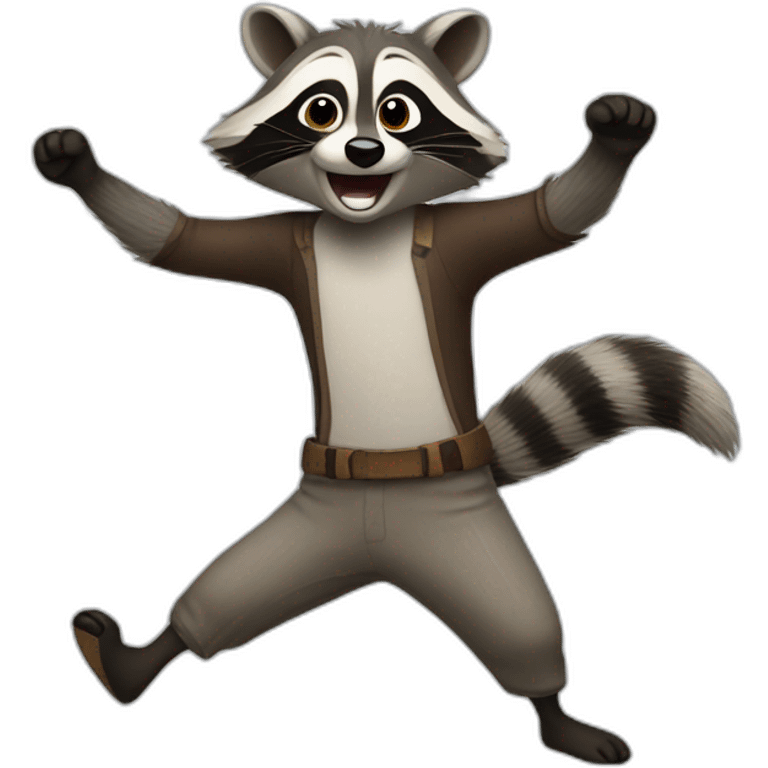 dancing raccoon emoji