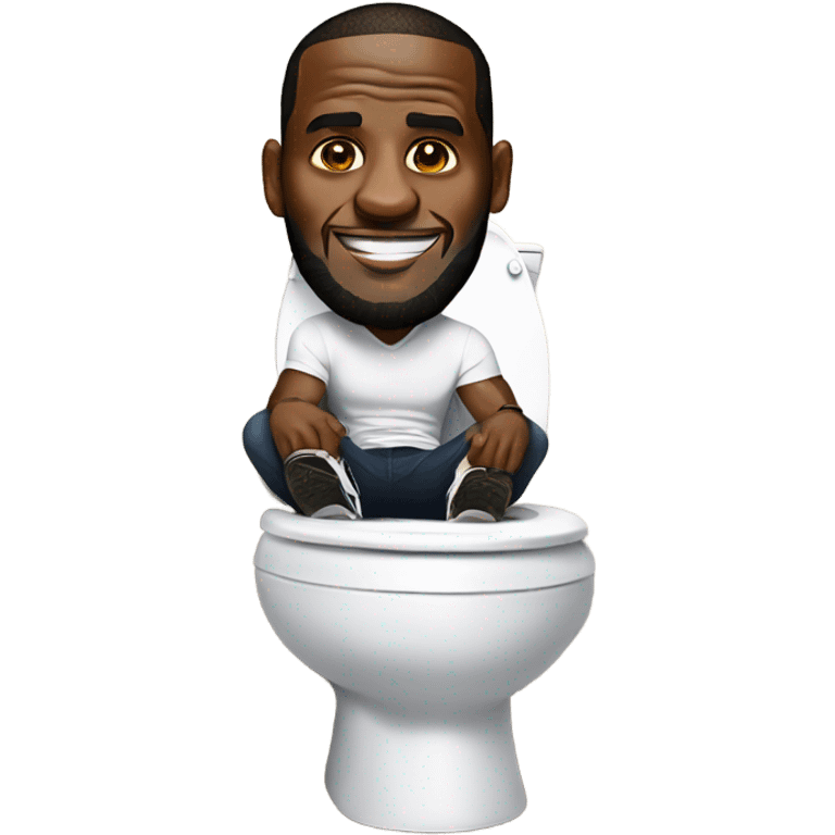 lebron james on a toilet emoji