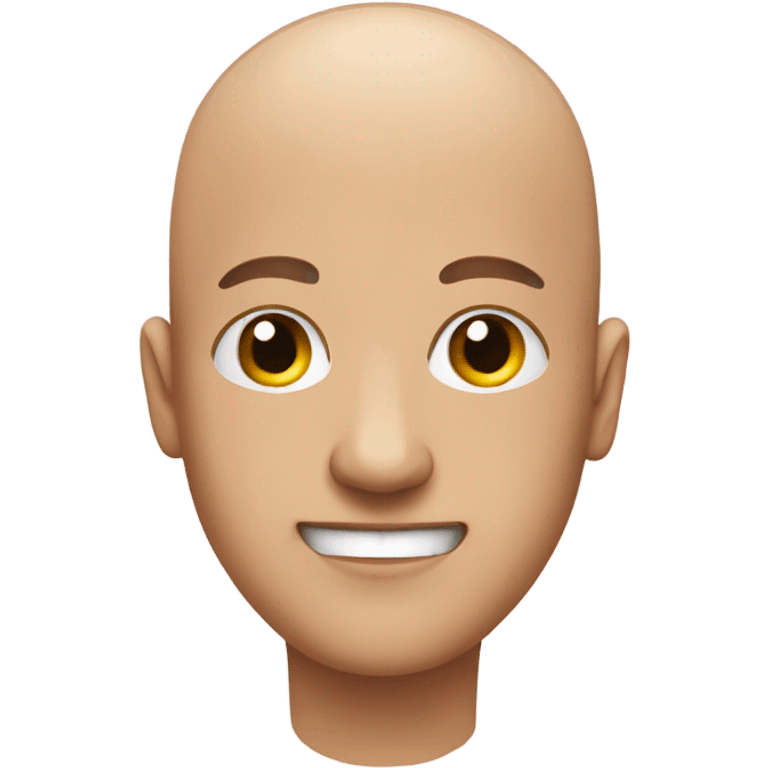 a bald with a toilet body emoji