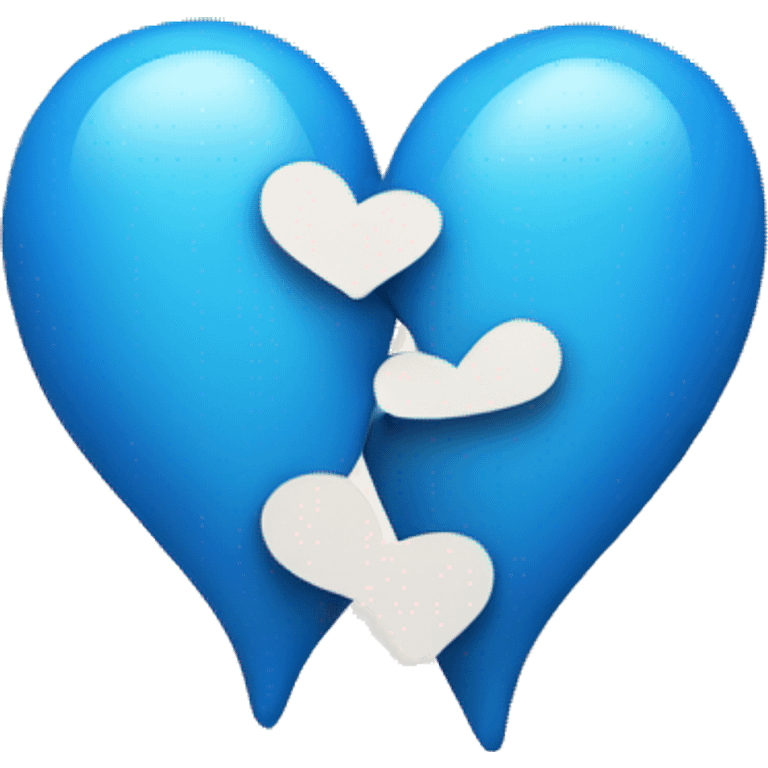 two blue hearts emoji