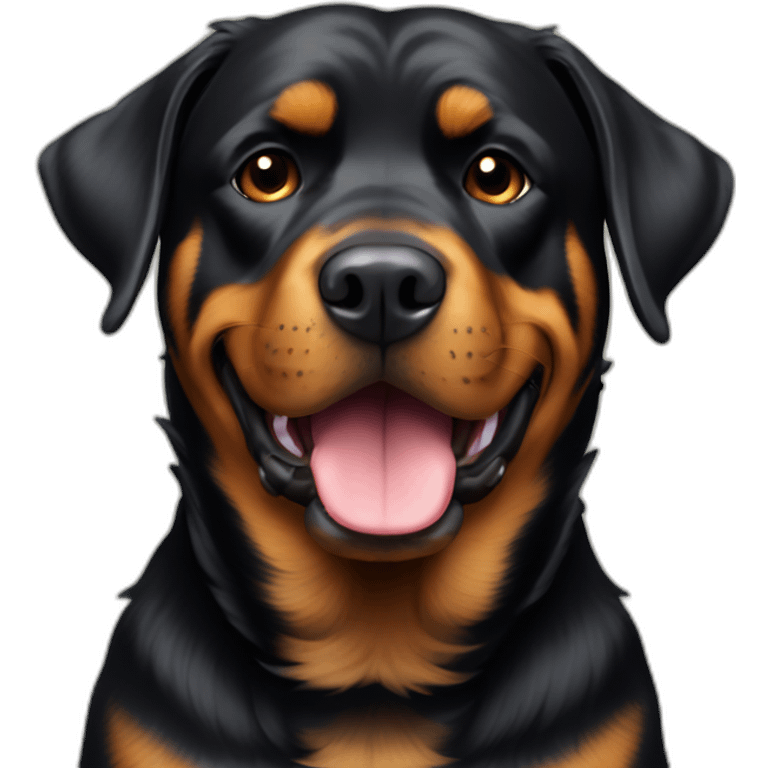 Rottweiller and golden emoji