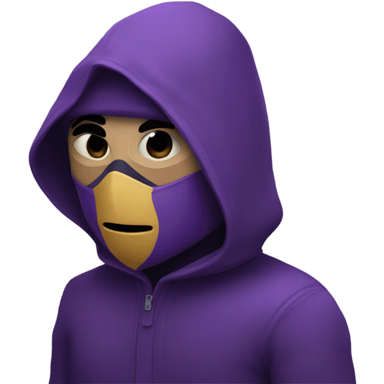 A thief in purple clothes, purple mask emoji