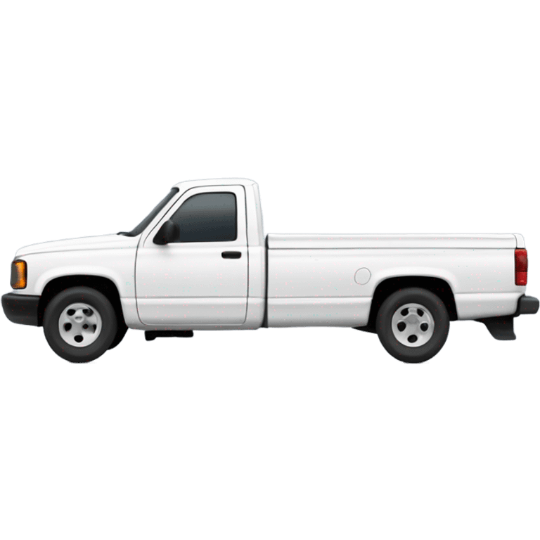 White 1994 single cab long box emoji