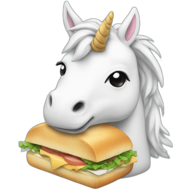 unicorn eating sandwich emoji