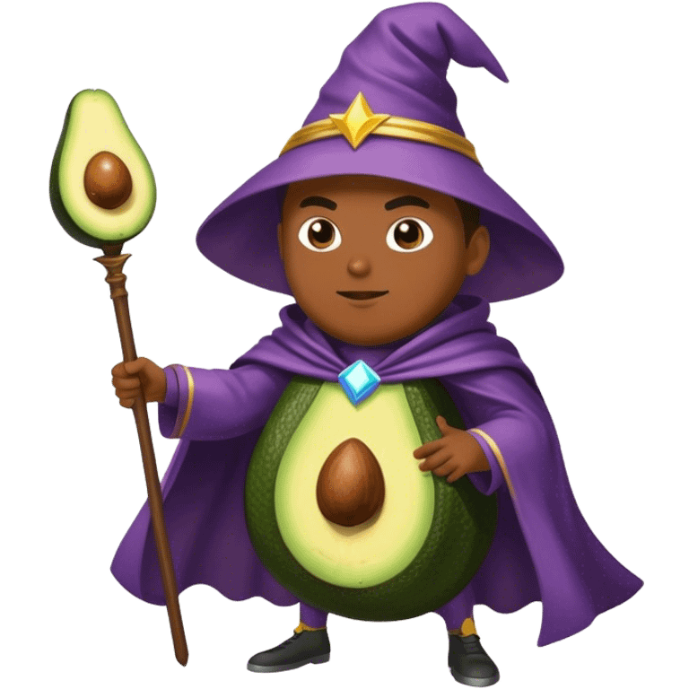 Wizard casting spells + Avocado superhero + Avocado superhero emoji