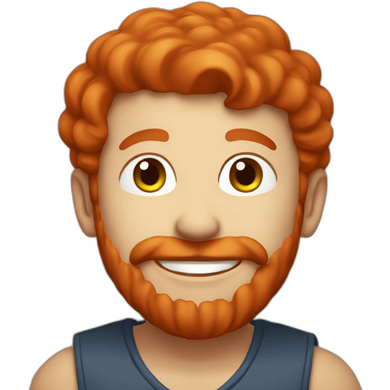 Happy merchant red head emoji