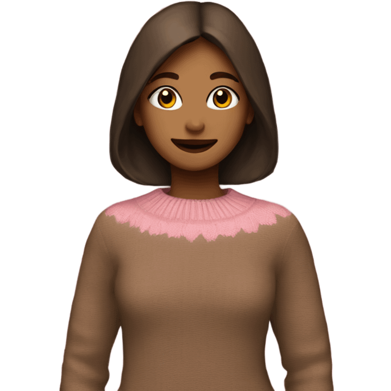 brown pink bloom sweater emoji