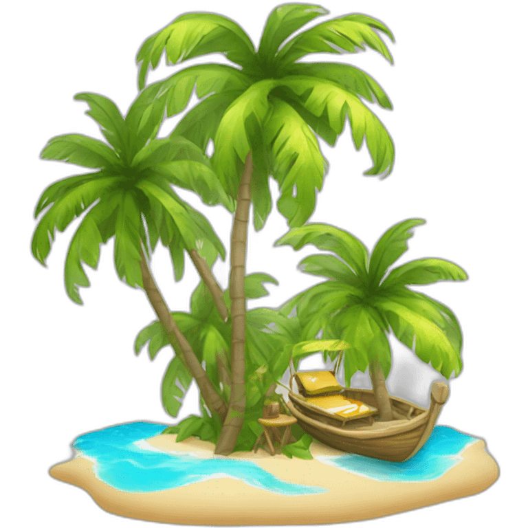 Ile paradisiaque luxe  emoji