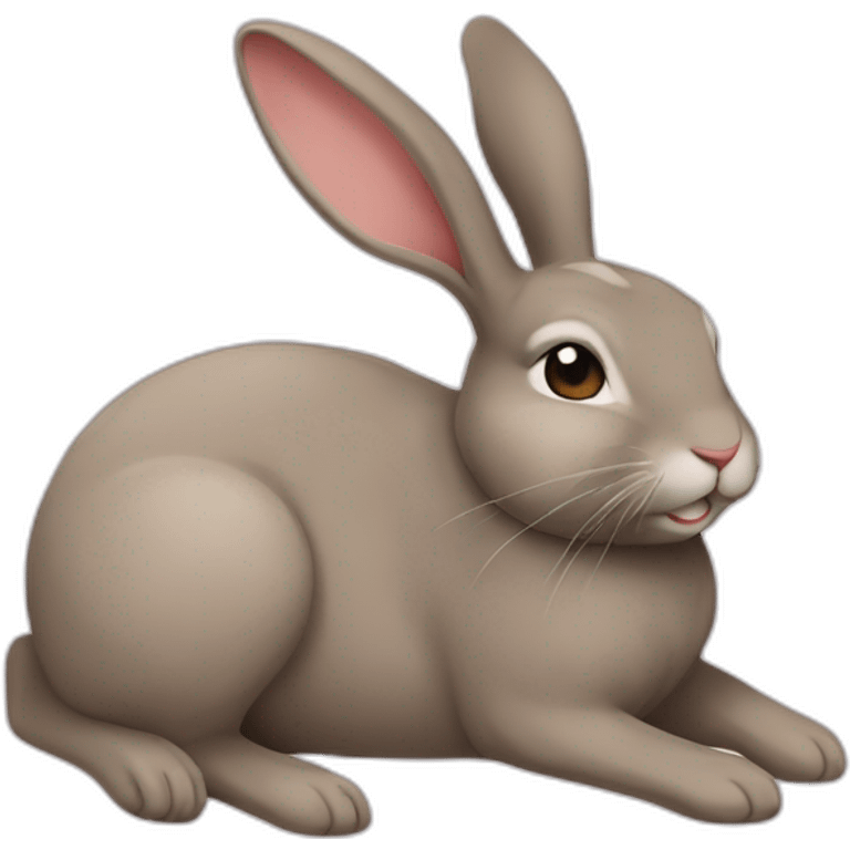 Lapin sur une Lapine emoji