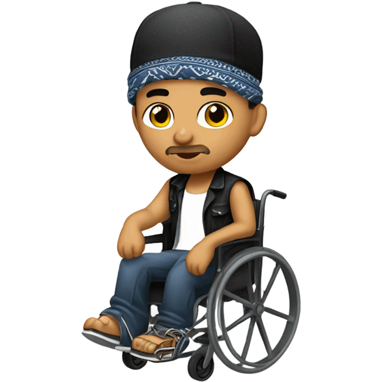 A Mexican cholo in a wheelchair  emoji