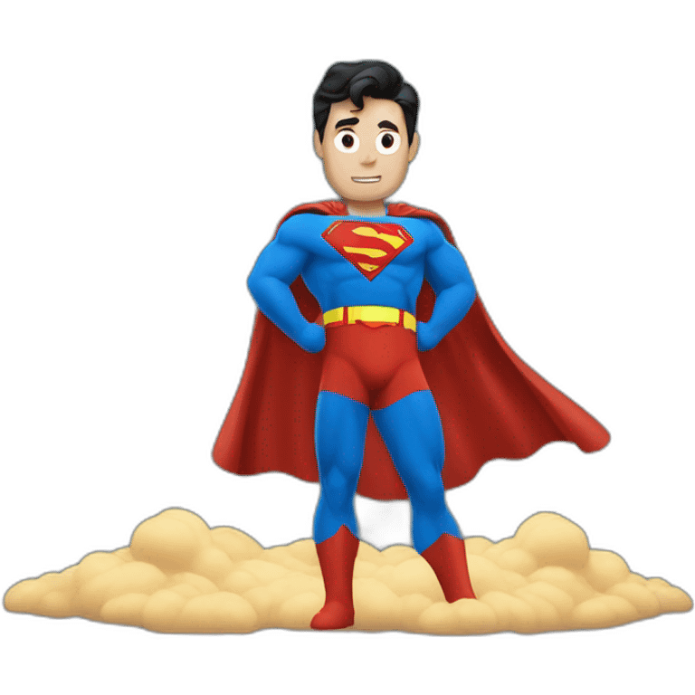 superman qui s'écrase au sol emoji