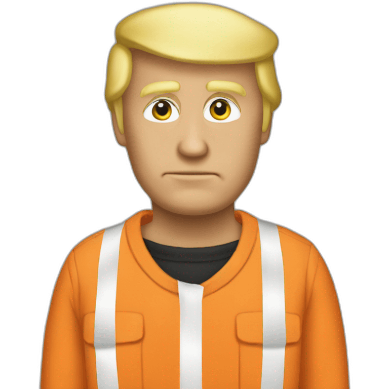 Donald trump jail jumpsuit emoji