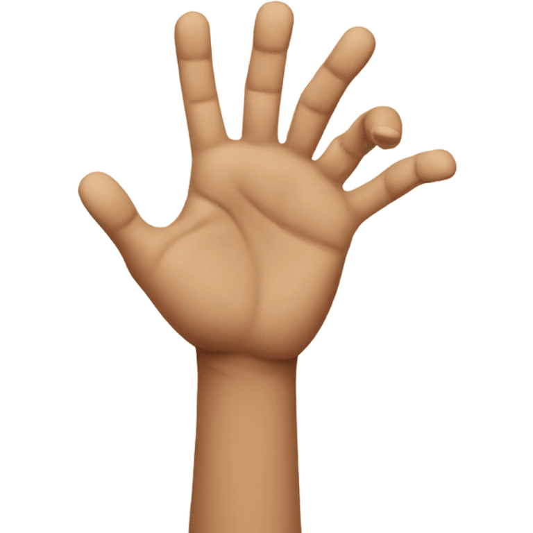 a hand that makes the number 3 backwards emoji