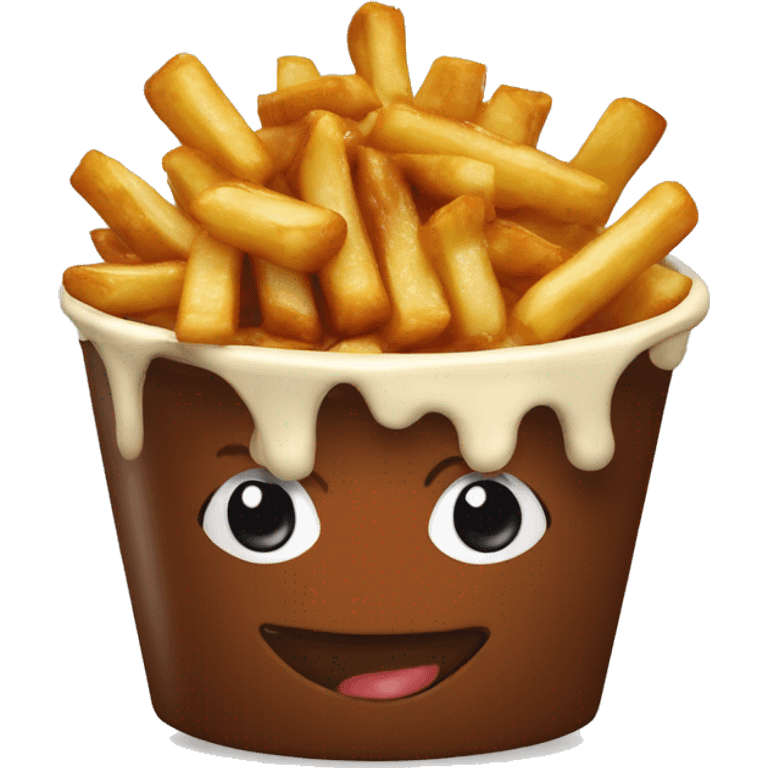 Poutine qui mange du chocolats  emoji