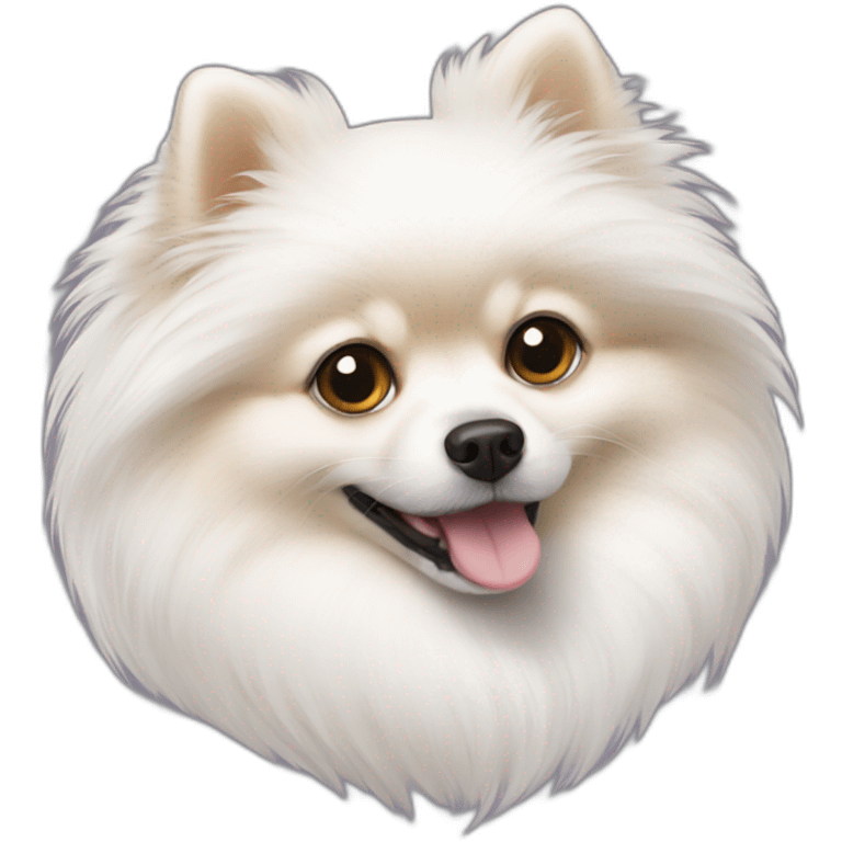 White pomeranian emoji