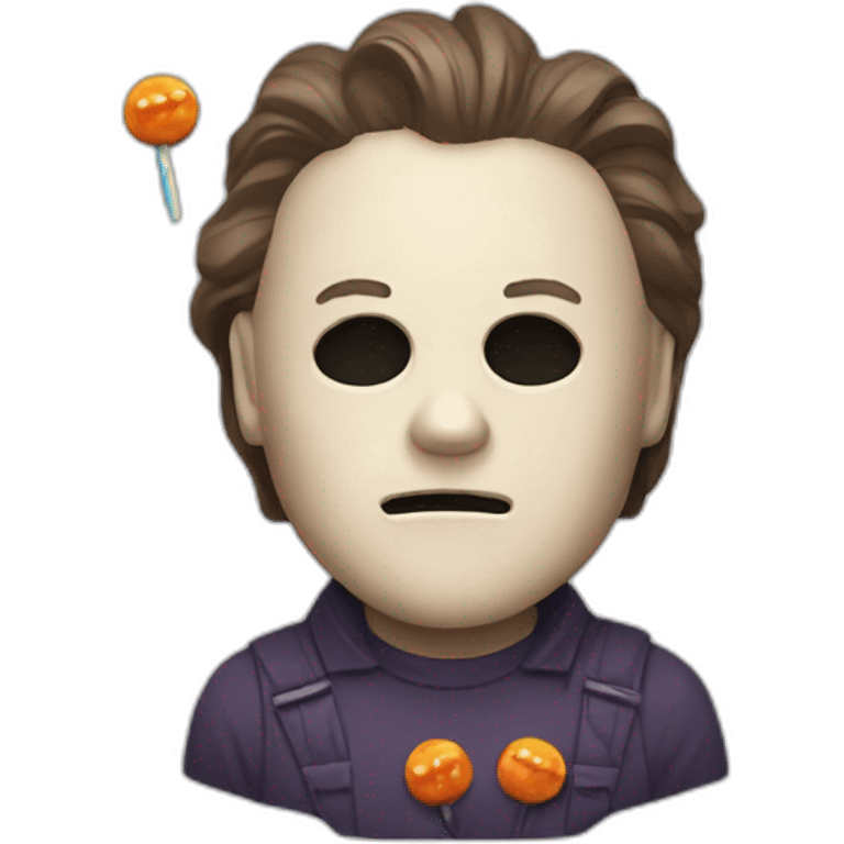 michael myers with candies emoji