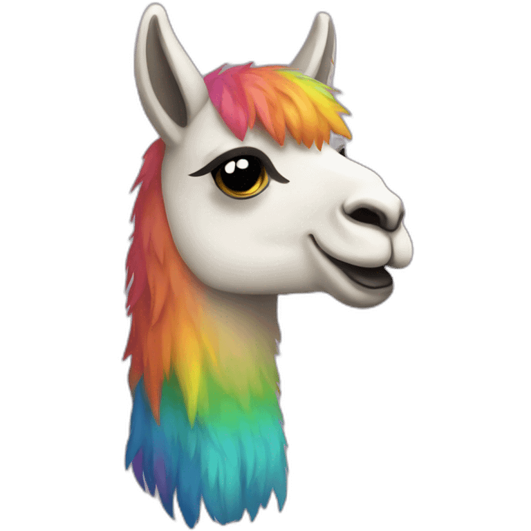 Rainbow llama emoji