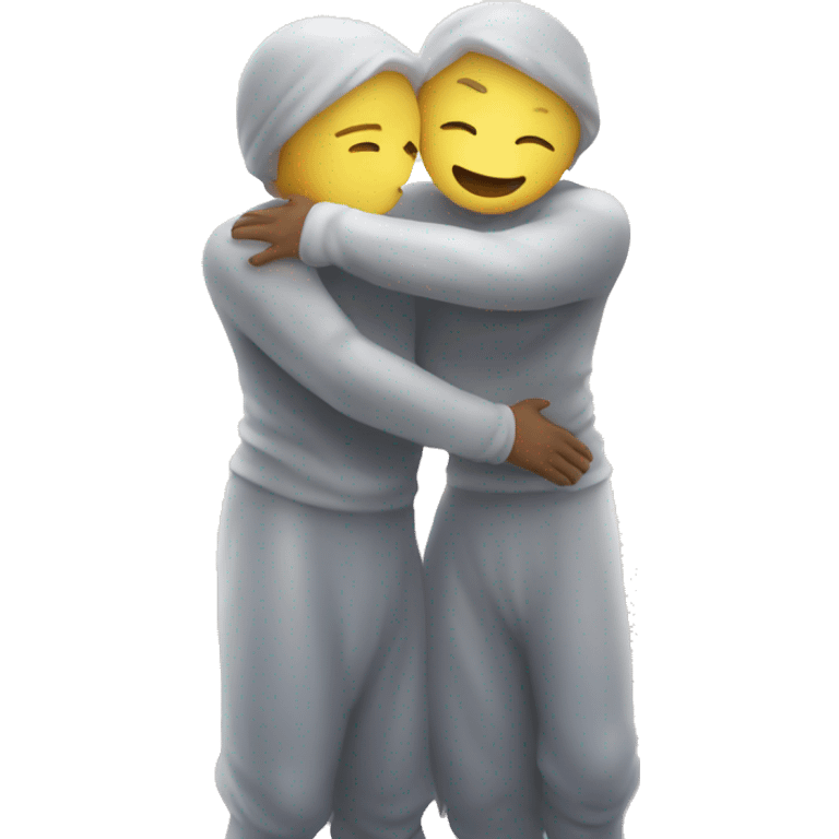 two light beings hugging  emoji