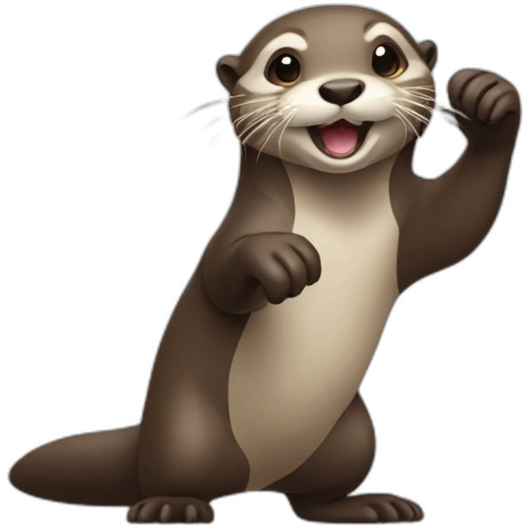 Otter pointing emoji