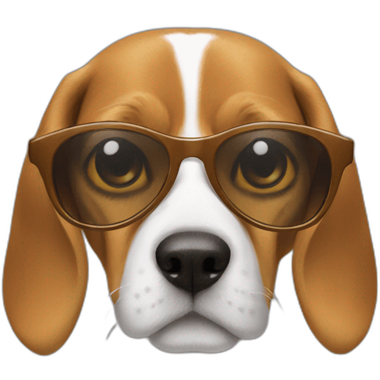 Beagle face sunglasses emoji