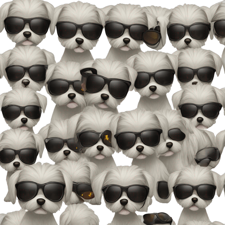 Black Maltese with sunglasses  emoji