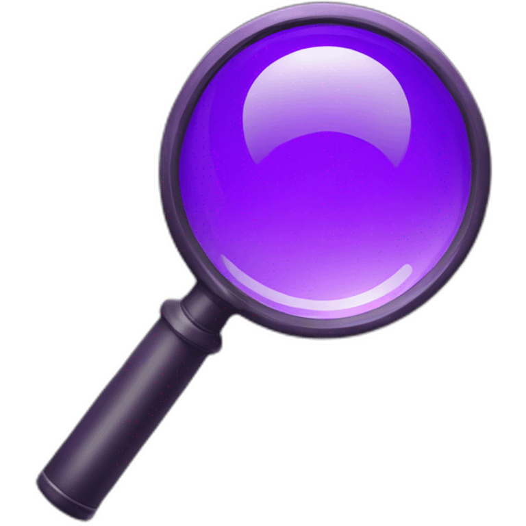 purple magnifying glass emoji