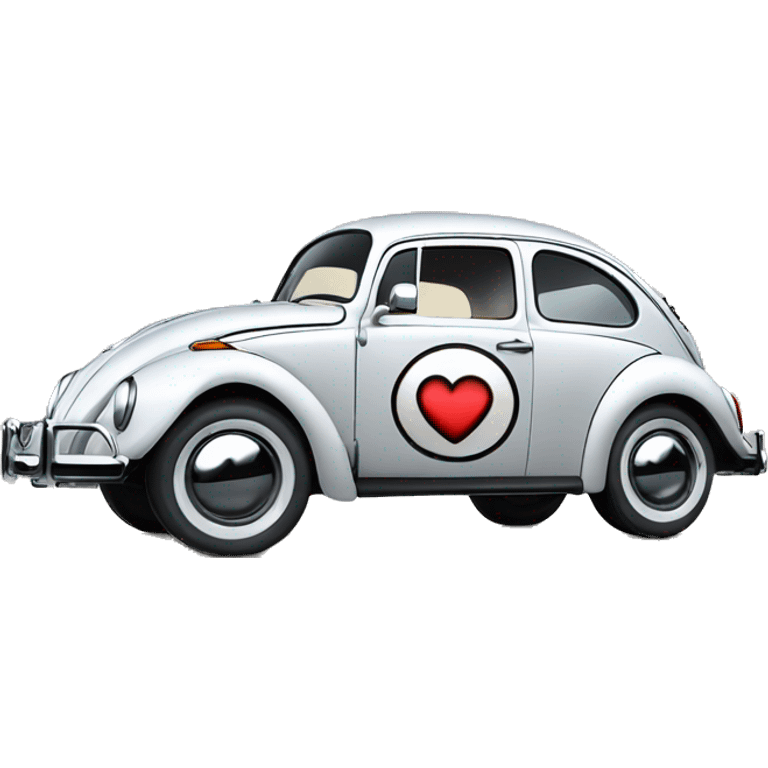 Volkswagen “Herbie Rides Again” themed Bug with wide chrome wheels and tires  emoji