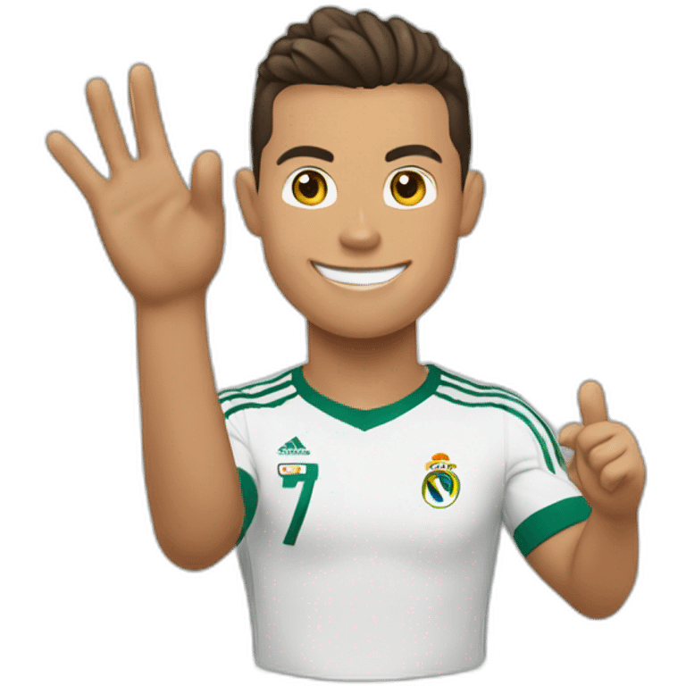 Christiano Ronaldo saying hi emoji