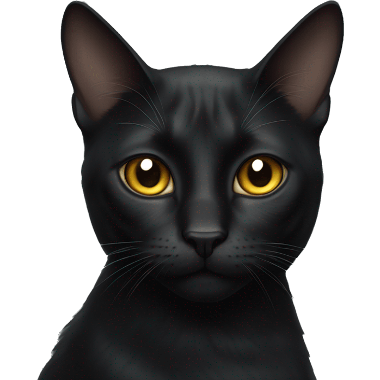 mystery black cat portrait emoji